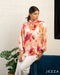 Crinkled Satin-Feel Printed Top 70801